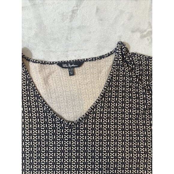 Ulla Popken Boho Paisley Print Tunic Top Size 32/34 (3X) V-Neck 3/4 Sleeve - Picture 3 of 13